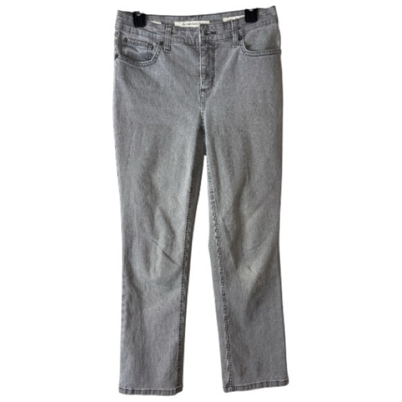 Jones New York Women's Straight Leg Jeans in Gray - Picture 2 of 8